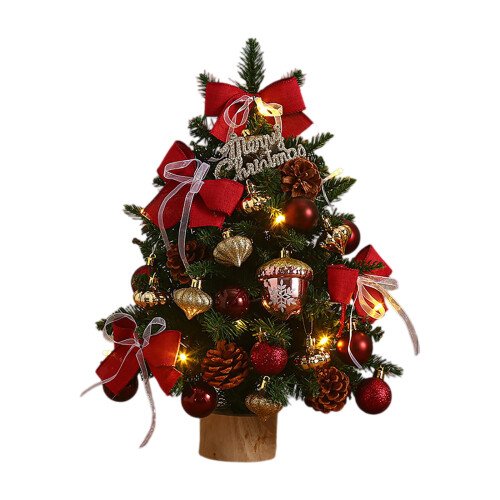 Mini sapin de Noël LED de 45 cm pour décoration de table intérieure