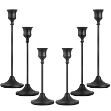 Zestaw złotych świeczników – 3 wysokości, styl vintage-modern