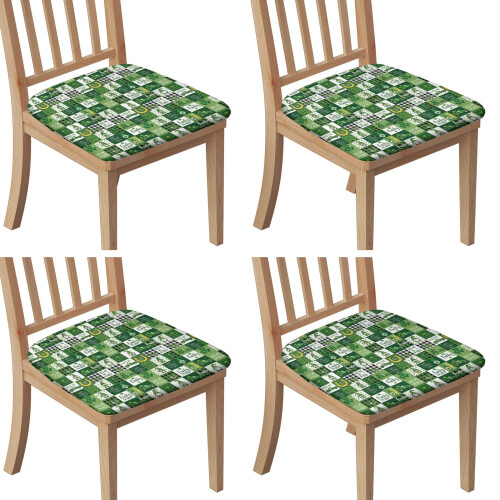 Set de 4 huse pentru scaune de masă verzi – elastice,