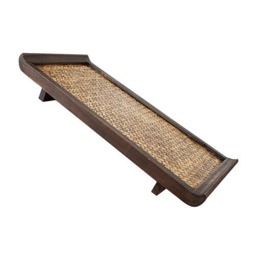 Plateau à thé rectangulaire en bois 39 x 19 cm