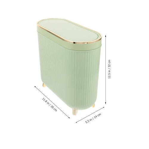 Waste Bin Kitchen Narrow Plastic Trash Can with Odor Blocking Lid Sleek Luxurious Design 1