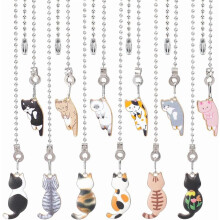 Cat Ceiling Fan Pull Chain Extension Silver Metal 12 Styles