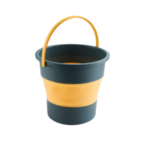 Secchio rotondo pieghevole in plastica con manico – 8,7x8,7x
