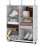 Hängender Kleiderschrank-Organizer mit 6 Fächern und Metallstange 1