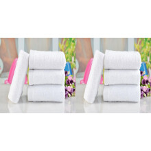 Serviette de bain en coton blanc 30 x 65 cm