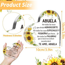 Letrero de corazón acrílico, regalo, 1 pieza