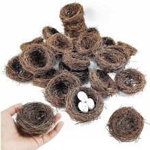 20 stuks 3 inch rotan vogelnestjes voor paasdecoratie