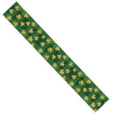 Chemin de table à carreaux verts, imitation lin, 35 x 229 cm