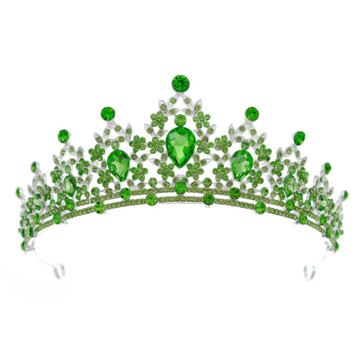 Corona da donna con strass rossi e dorati