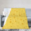 Couverture polaire jaune doré 152 x 127 cm 1