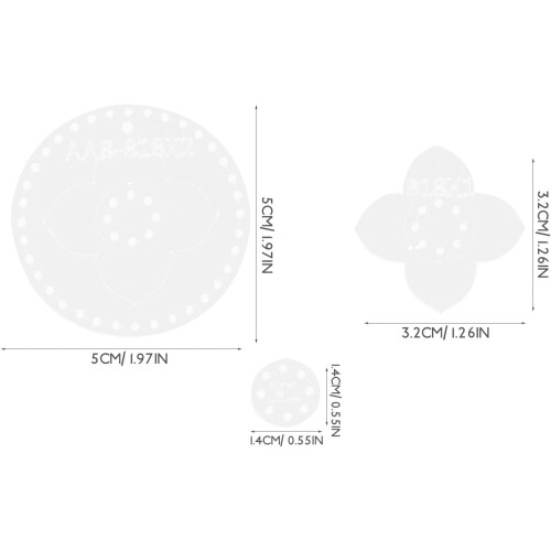3Pcs Acrylic Keychain Template Stencils for Leather Craft DIY, Reusable Mini Patterns 2