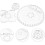 3Pcs Acrylic Keychain Template Stencils for Leather Craft DIY, Reusable Mini Patterns 8