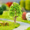 10pcs Miniature Artificial Tree Model Set with Lifelike Details, Plastic Material 2