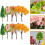 10pcs Miniature Artificial Tree Model Set with Lifelike Details, Plastic Material 4