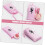 4pcs Satin Drawstring Ballet Shoe Pouch Large Capacity Foldable Protective Storage Bag Elegant Pink 7