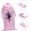 4pcs Satin Drawstring Ballet Shoe Pouch Large Capacity Foldable Protective Storage Bag Elegant Pink 8