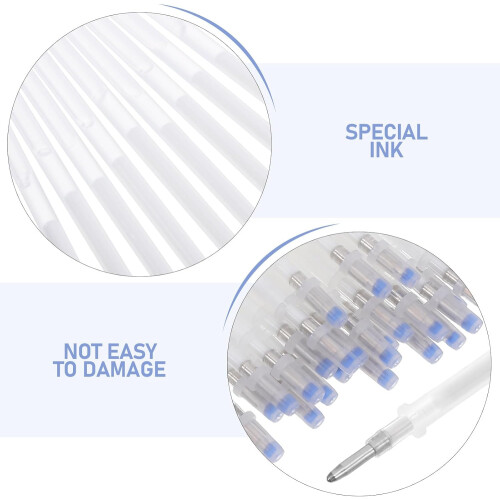 White Heat Erasable Fabric Marker Refill 100Pcs Thin Barrel Iron-Activated Textile Pen 2