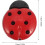 100pcs Ladybug Shaped Buttons Plastic Mini Buttons Ladybug Embellishments 8