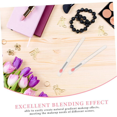10pcs Silicone Lip Brush Set Multi-function Makeup Brush Lip Balm Applicator Easy to Clean Portable Natural Gradient Effect 2