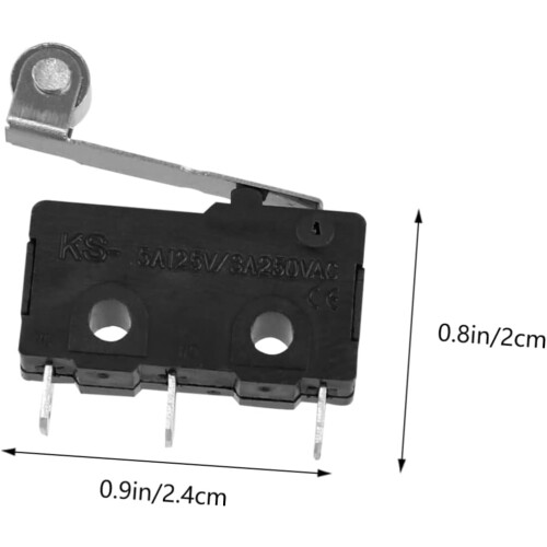 12pcs Roller Snap Action Switch for Electrical Appliances Easy to Use Momentary Actuator and for DIY Projects 1