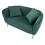 Divano 2 posti in metallo e tessuto dorato e verde cm 127x74x73 4