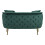 Divano 2 posti in metallo e tessuto dorato e verde cm 127x74x73 5
