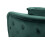 Divano 2 posti in metallo e tessuto dorato e verde cm 127x74x73 6