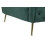 Divano 2 posti in metallo e tessuto dorato e verde cm 127x74x73 7