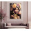 Dipinto su tela multicolore donna con cornice cm 72x4,5x102 7