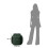 Pouf intrecciato in velluto verde cm 45x45x45 7