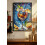 Dipinto su tela laccato con cornice e rilievi cm 623,592 6