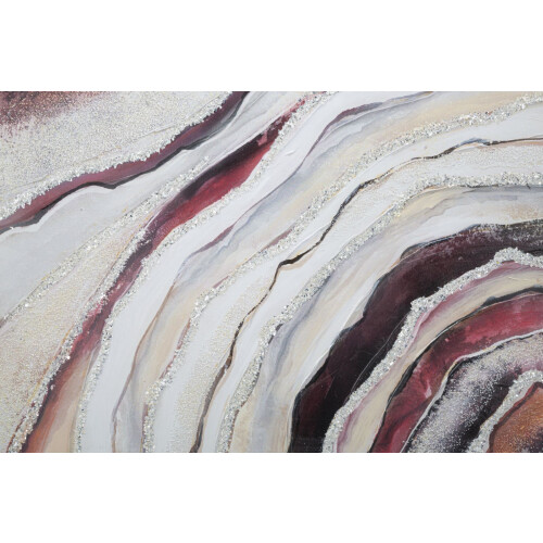 Dipinto su tela multicolore astratto cm 80x2,8x80 2