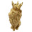 Statua in resina dorata cm 30x42x74 4
