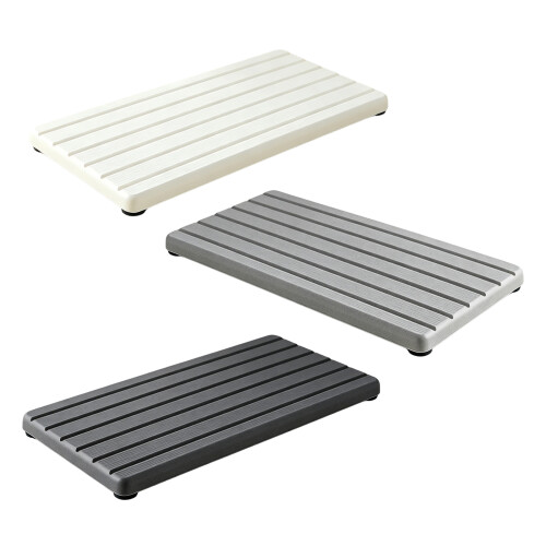 Fast Drying Diatomite Stone Drainage Tray for Bathroom-White 1