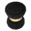 Sgabello imbottito in tessuto nero Ø cm 40x44 4