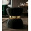 Sgabello imbottito in tessuto nero Ø cm 40x44 5