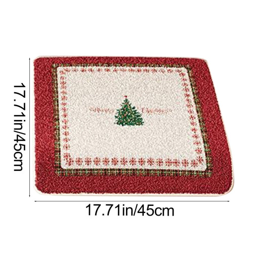 Christmas Plush Cushion 45cm Red Festive Design 2
