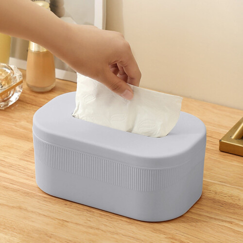 Plastic Tissue Box Portable Holder 21x13x9cm 2