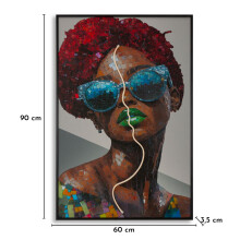 Dipinto su tela con led cm 60x3,5x90