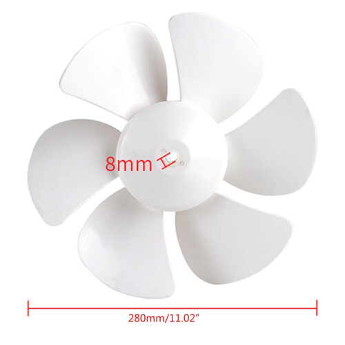 Ventilador de exaustão com pás brancas, 12, 10, 8, 6 polegadas, seis pás 2