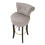 Sgabello bar in legno e tessuto grigio cm 46x48x96 4