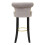 Sgabello bar in legno e tessuto grigio cm 46x48x96 6