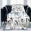 Penguin Throw Blanket Grey White 50x60in Soft Flannel 2