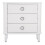 Comò con 3 cassetti in legno bianco cm 81x40x84 2