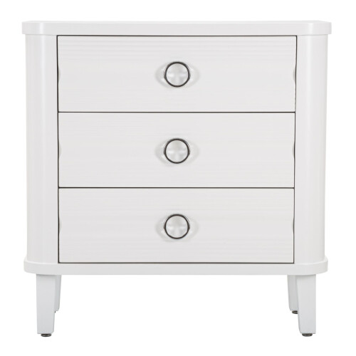 Comò con 3 cassetti in legno bianco cm 81x40x84 1