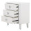 Comò con 3 cassetti in legno bianco cm 81x40x84 3