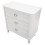 Comò con 3 cassetti in legno bianco cm 81x40x84 4