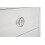 Comò con 3 cassetti in legno bianco cm 81x40x84 5