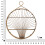 Bacheca da parete in rattan marrone cm 60,5x10,5x76 6