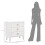 Comò con 3 cassetti in legno bianco cm 81x40x84 9